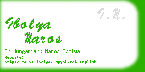 ibolya maros business card